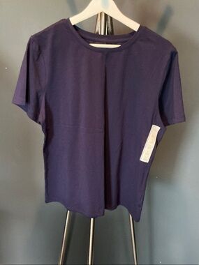 Short Sleeve Crew Neck Tee - Navy